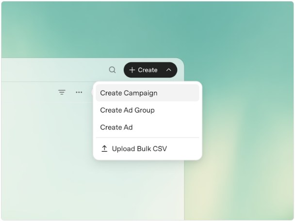 תפריט יצירה ב-Ads Manager